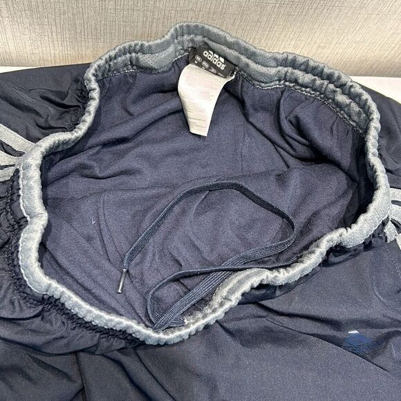 Adidas Mens Track Pants Sz Medium Black Gray Stripes Athletic Running Warm Ups - Picture 6 of 6